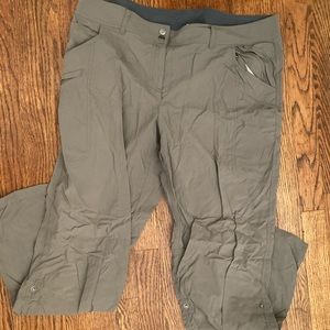 Gray adjustable hiking pants, size 14